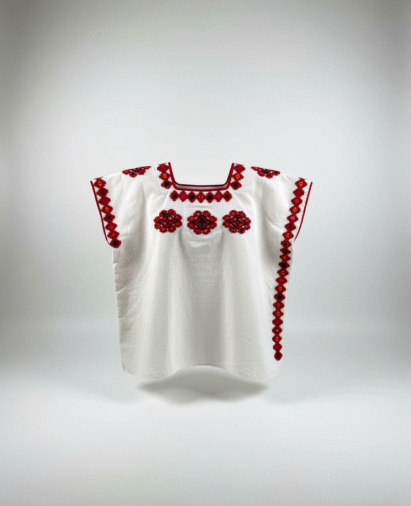 Blusa modernizada bordada a mano